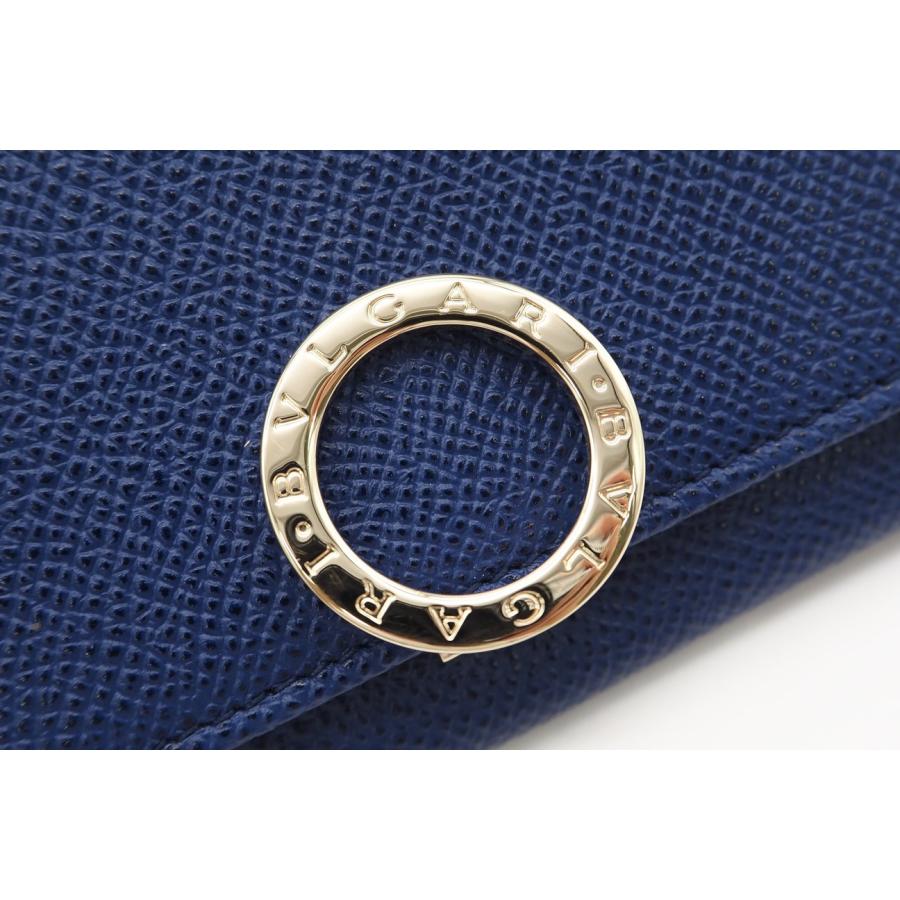 ★3日以内返品可★ 極美品 BVLGARI ブルガリ ブルガリ レザー カードケース ブルー ピンク 36322 カードケース | BVLGARI | 08