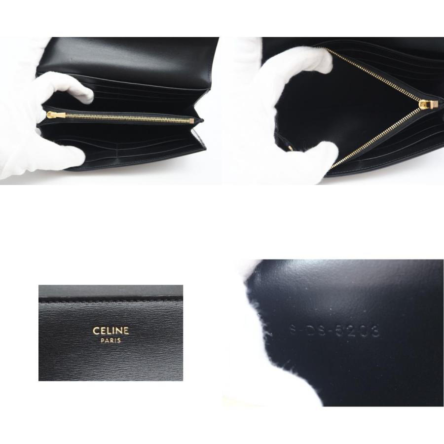★3日以内返品可★ 美品 CELINE セリーヌ シャイニーカーフスキン ラージウォレット トリオンフ | CELINE | 09