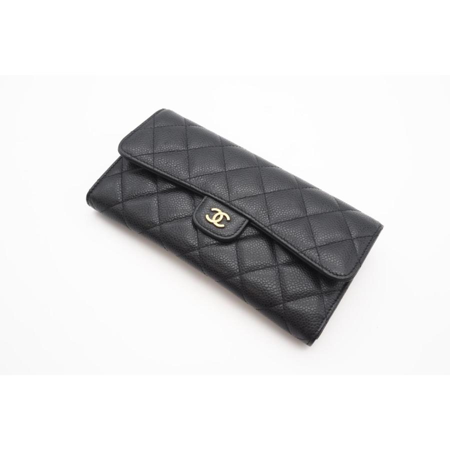 ★3日以内返品可★ 美品 CHANEL シャネル キャビアスキン マトラッセ クラシック ロング フラップウォレット | CHANEL | 02