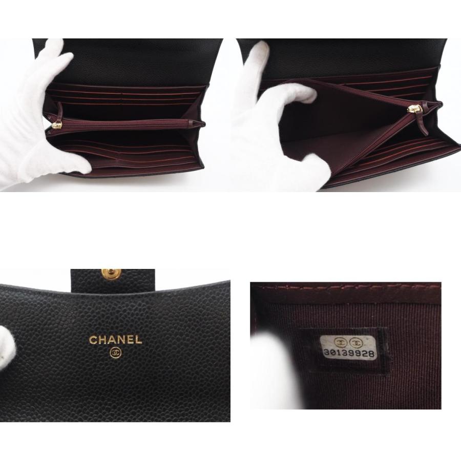 ★3日以内返品可★ 美品 CHANEL シャネル キャビアスキン マトラッセ クラシック ロング フラップウォレット | CHANEL | 09