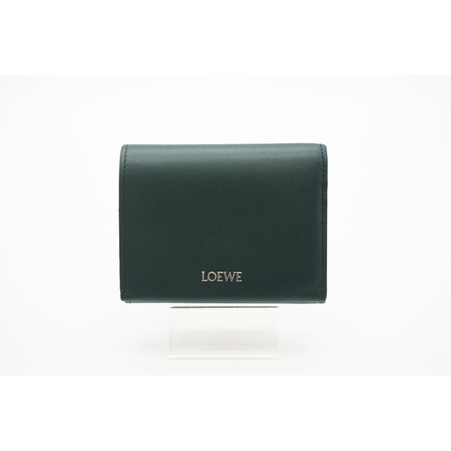 ★3日以内返品可★ 極美品 LOEWE ロエベ シャイニーナパカーフ トライフォールド ジップウォレット N41696 | LOEWE