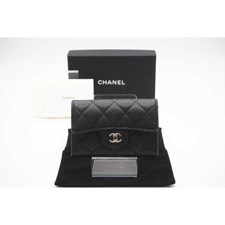 ★3日以内返品可★ 美品 CHANEL シャネル キャビアスキン クラシック フラップ カード ケース AP0214 | CHANEL