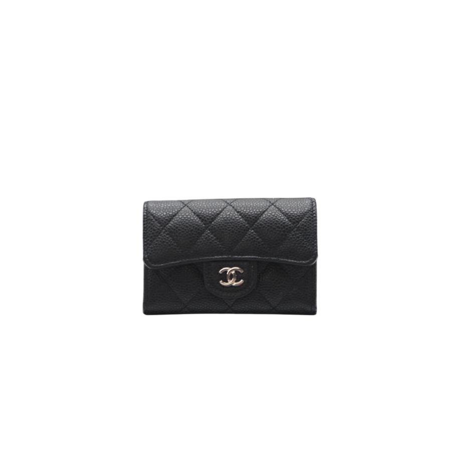 ★3日以内返品可★ 美品 CHANEL シャネル キャビアスキン クラシック フラップ カード ケース AP0214 | CHANEL | 01