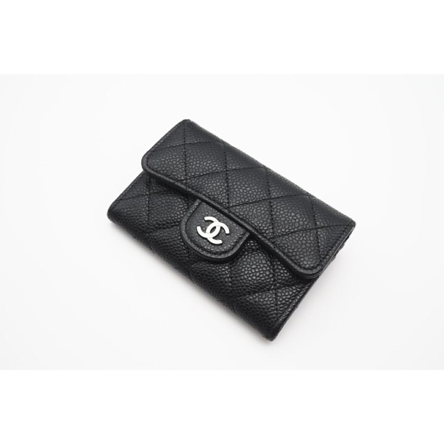 ★3日以内返品可★ 美品 CHANEL シャネル キャビアスキン クラシック フラップ カード ケース AP0214 | CHANEL | 02
