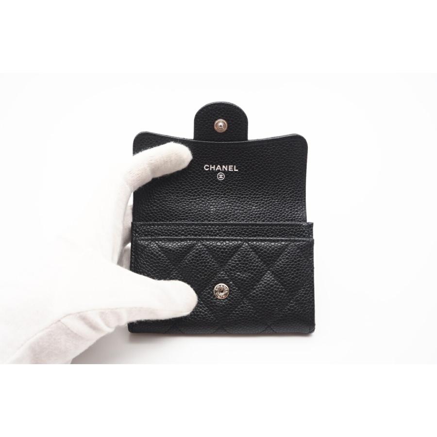 ★3日以内返品可★ 美品 CHANEL シャネル キャビアスキン クラシック フラップ カード ケース AP0214 | CHANEL | 08
