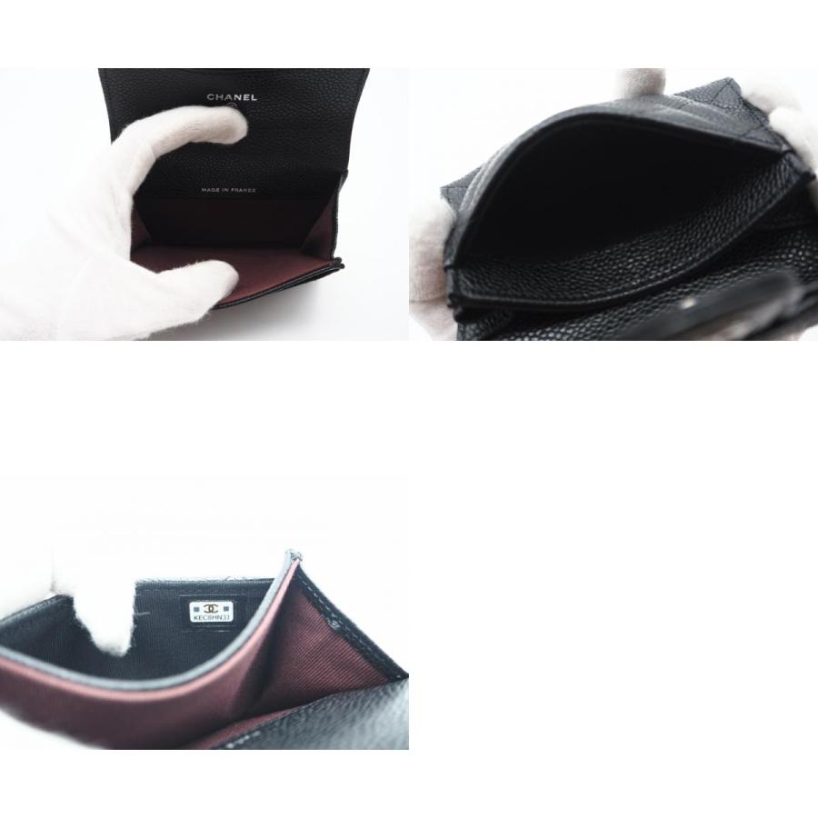 ★3日以内返品可★ 美品 CHANEL シャネル キャビアスキン クラシック フラップ カード ケース AP0214 | CHANEL | 09