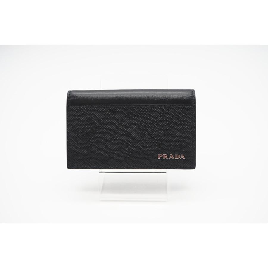 ★3日以内返品可★ 美品 PRADA プラダ サフィアーノ レザー カードケース 2MC122 カードケース ブラック レザー | PRADA