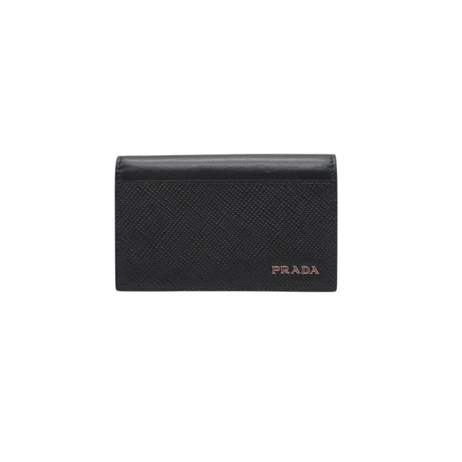 ★3日以内返品可★ 美品 PRADA プラダ サフィアーノ レザー カードケース 2MC122 カードケース ブラック レザー | PRADA | 01