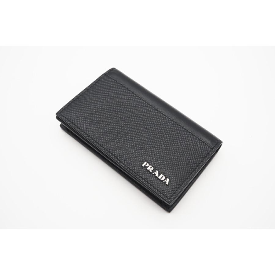 ★3日以内返品可★ 美品 PRADA プラダ サフィアーノ レザー カードケース 2MC122 カードケース ブラック レザー | PRADA | 02