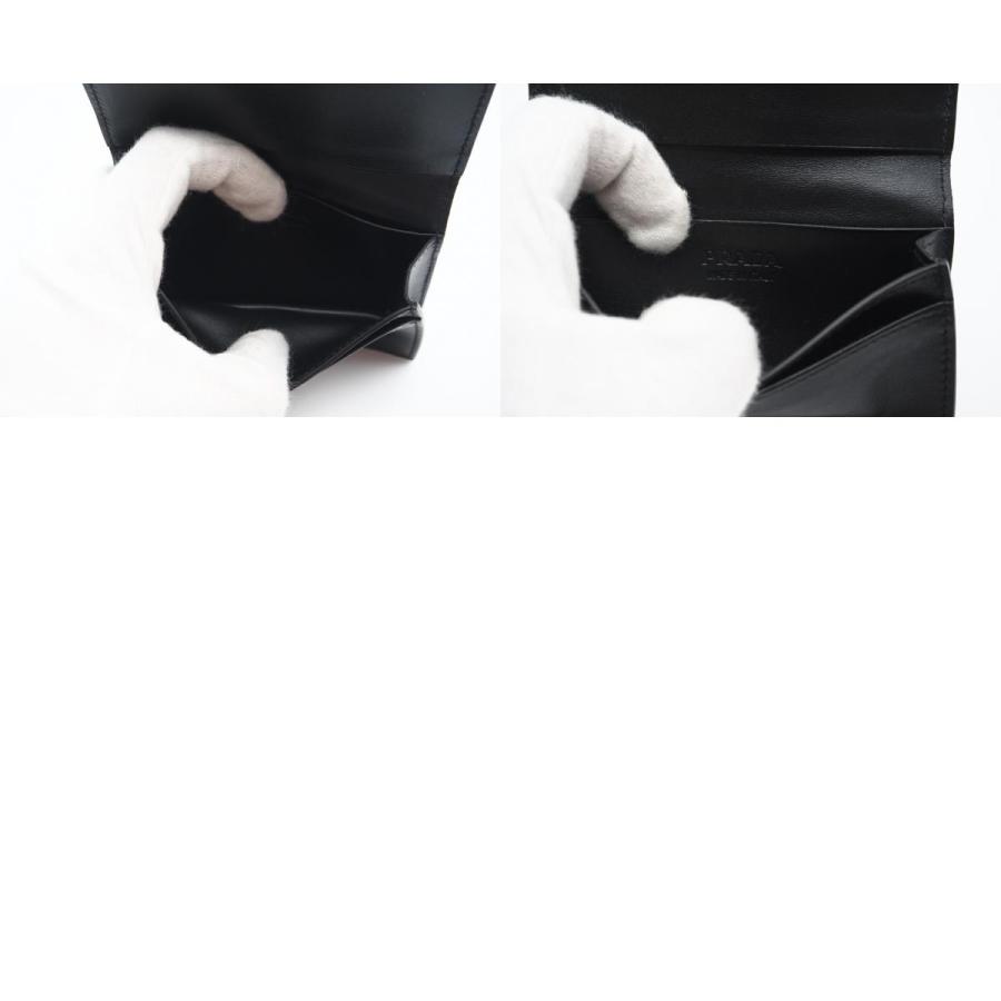 ★3日以内返品可★ 美品 PRADA プラダ サフィアーノ レザー カードケース 2MC122 カードケース ブラック レザー | PRADA | 09