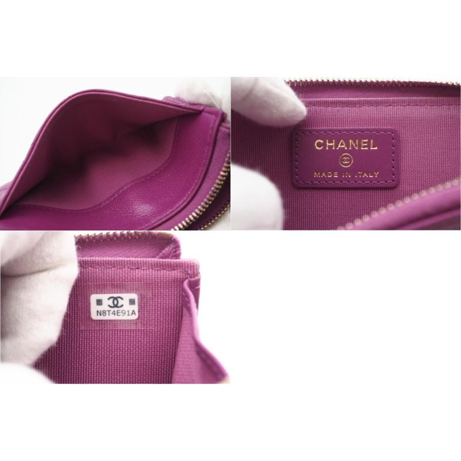 ★3日以内返品可★  CHANEL シャネル キャビアスキン クラシック ジップ カードケース AP3179 コインケース | CHANEL | 09