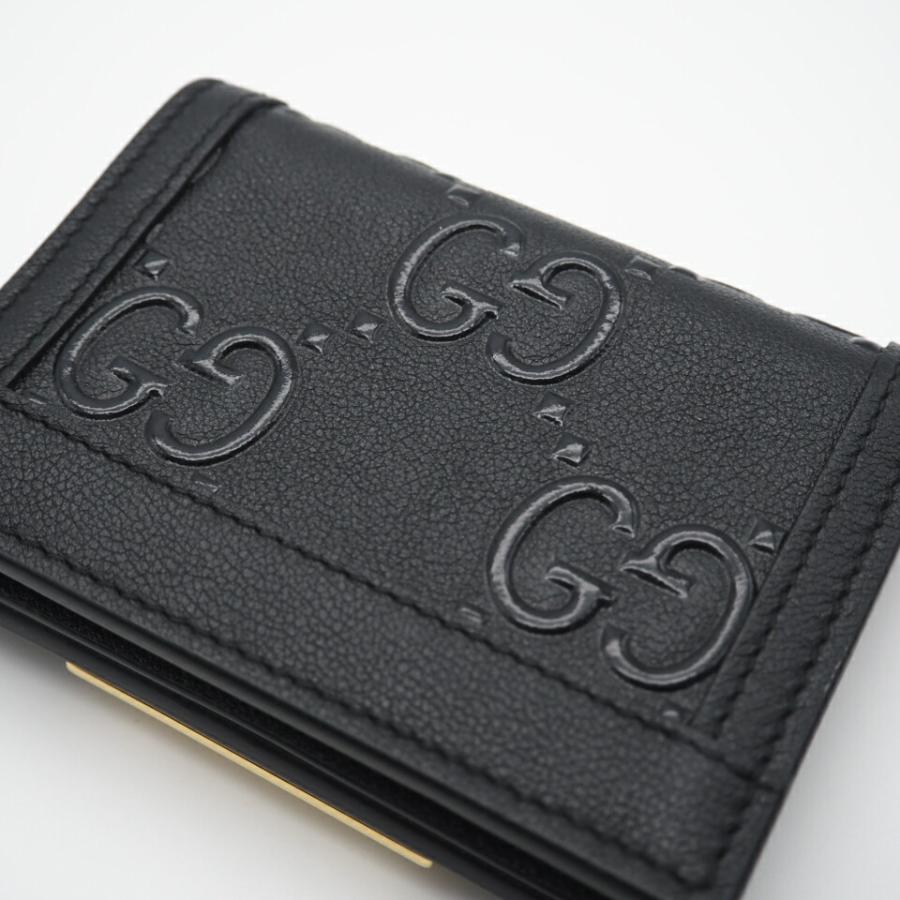 ★3日以内返品可★ 極美品 GUCCI グッチ GGエンボス レザー カードケースウォレット 676150 二つ折り財布 | GUCCI | 02