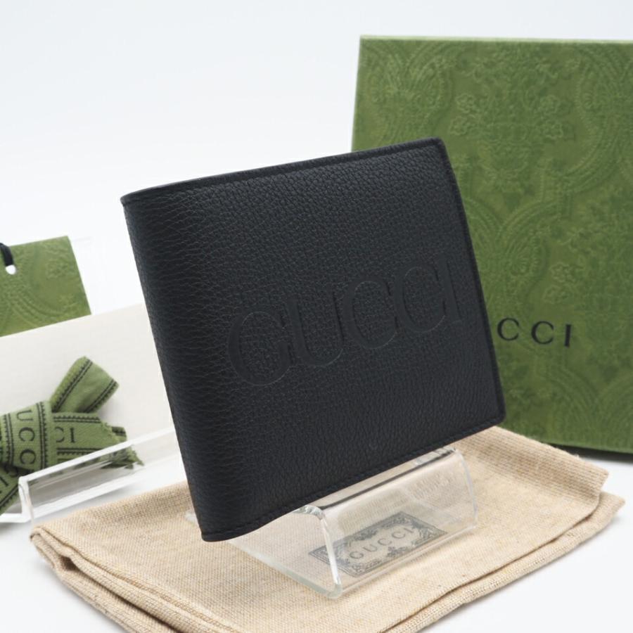 GUCCI（グッチ） ☆3日以内返品可☆ 美品 エンボスロゴ レザー 二