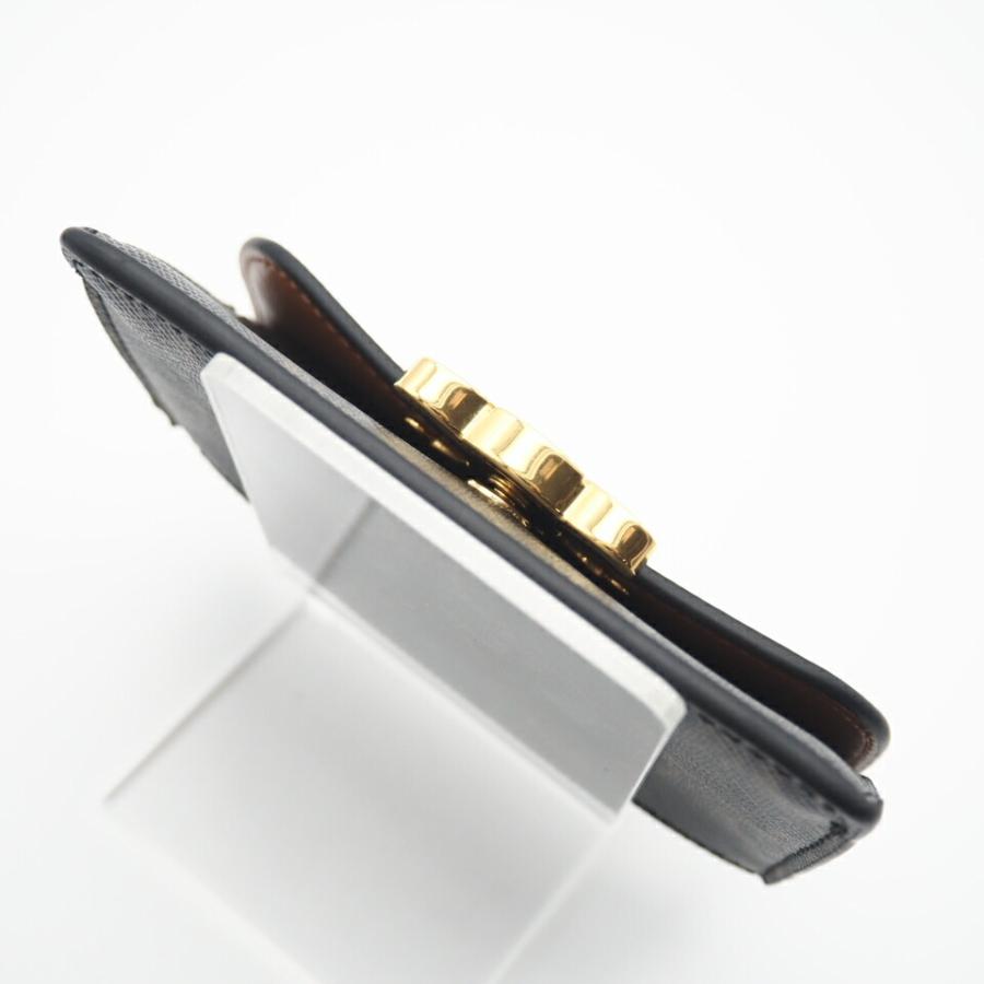 ★3日以内返品可★ 極美品 CELINE セリーヌ トリオンフキャンバス トリオンフフラップ付きカードホルダー タン | CELINE | 04