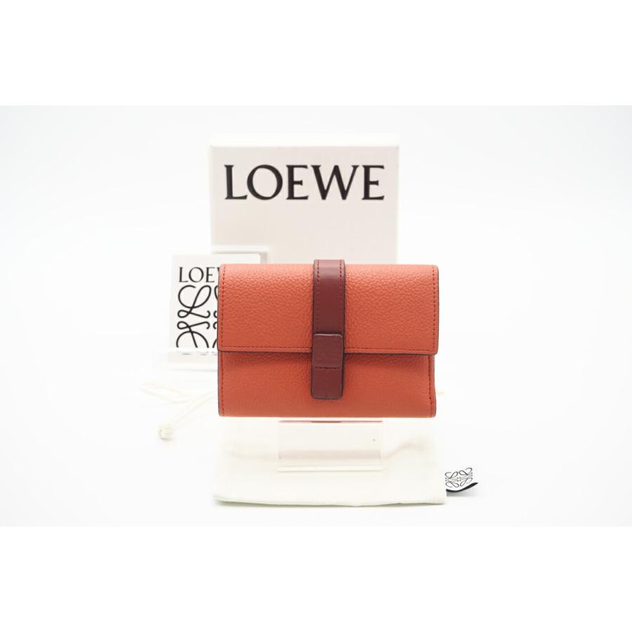 ★3日以内返品可★ 美品 LOEWE ロエベ ソフトグレインカーフ スモール バーティカル ウォレット C660S86X01 | LOEWE