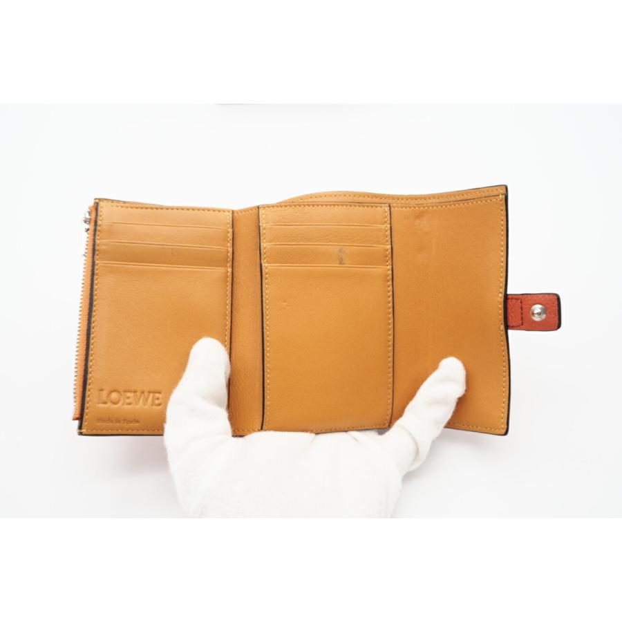 ★3日以内返品可★ 美品 LOEWE ロエベ ソフトグレインカーフ スモール バーティカル ウォレット C660S86X01 | LOEWE | 08