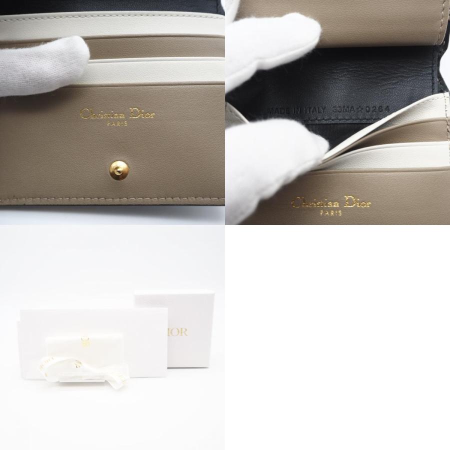 ★3日以内返品可★ 美品 Dior ディオール カナージュ カーフスキン Dior Caro Saffron ウォレット ミニ |  | 09