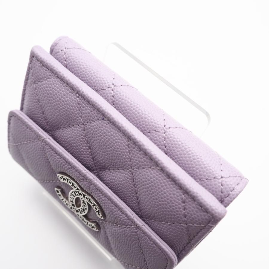 ★3日以内返品可★ 美品 CHANEL シャネル キャビアスキン ココマーク 三つ折り財布 AP3827 三つ折り財布 パープル | CHANEL | 05