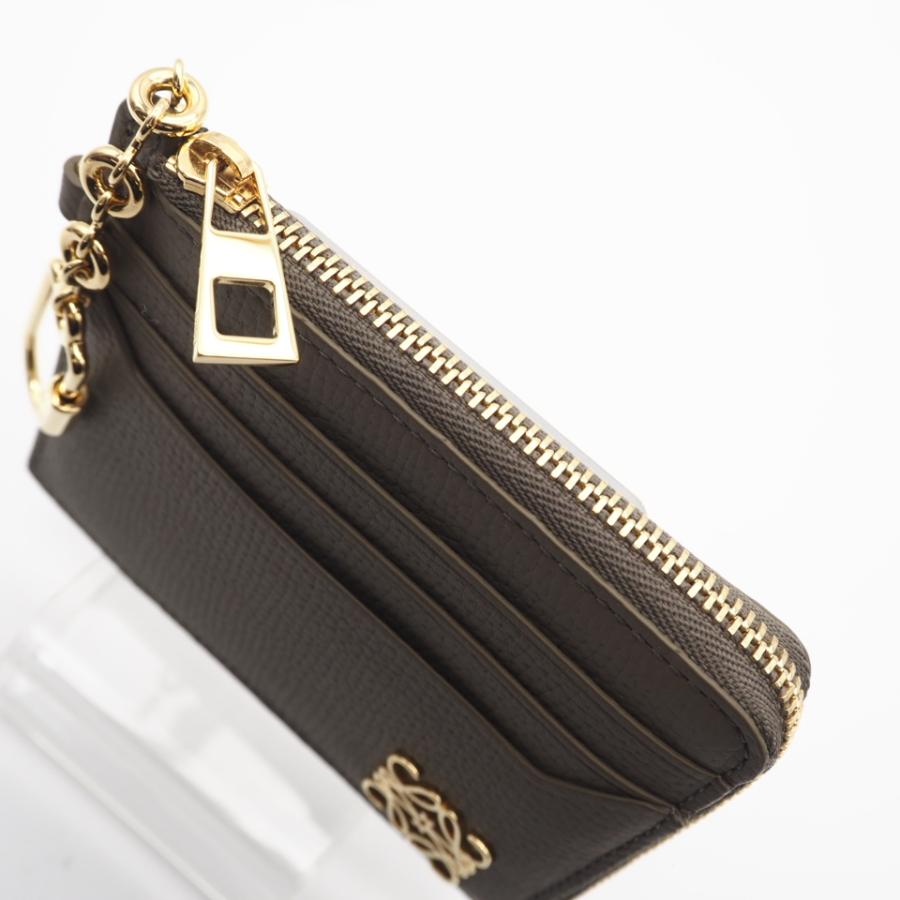 ★3日以内返品可★ 極美品 LOEWE ロエベ ペブルグレインカーフ アナグラム スクエア コインカードホルダー トープ | LOEWE | 04