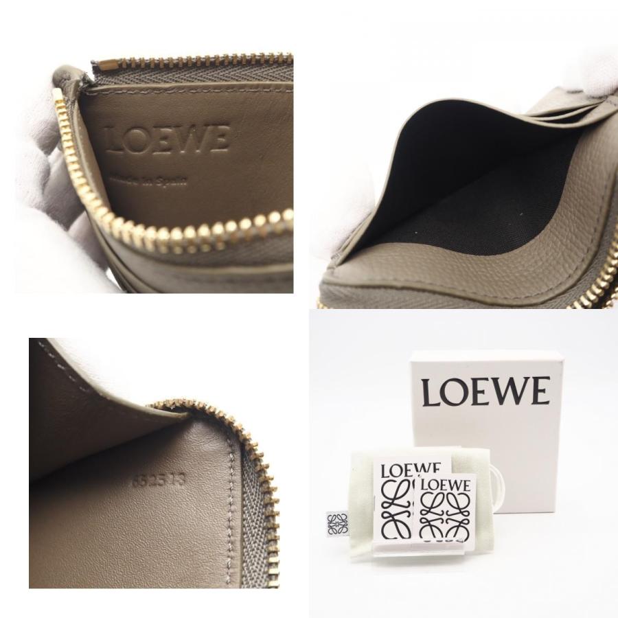 ★3日以内返品可★ 極美品 LOEWE ロエベ ペブルグレインカーフ アナグラム スクエア コインカードホルダー トープ | LOEWE | 09