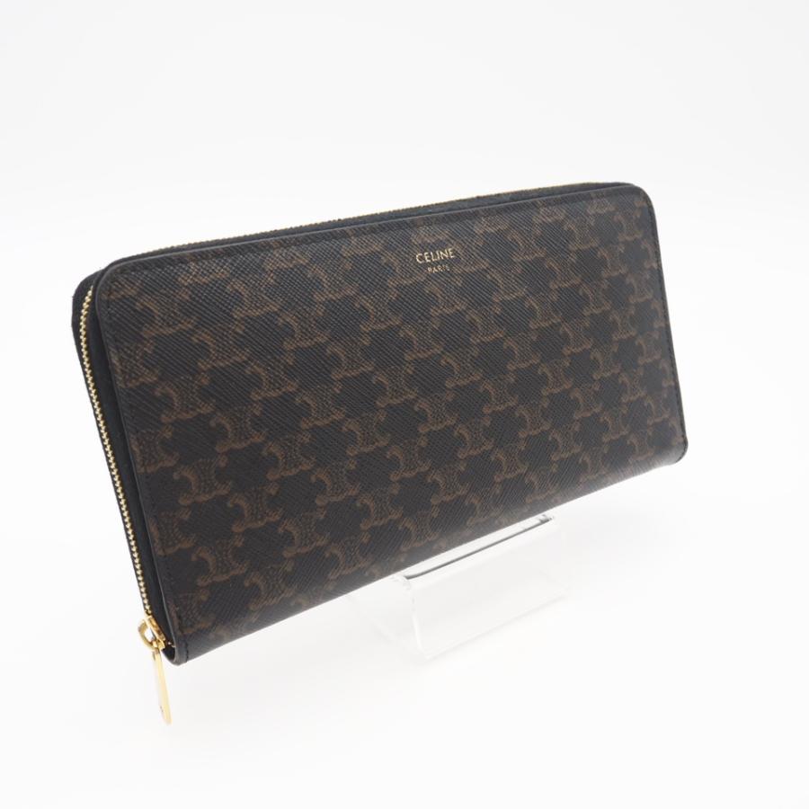 ★3日以内返品可★ 美品 CELINE セリーヌ トリオンフキャンバス ラージ ジップウォレット 10B552BQ3 長財布 | CELINE