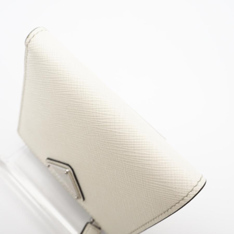 ★3日以内返品可★ 美品 PRADA プラダ サフィアーノ トライアングル 財布 2ML049 二つ折り財布 ホワイト | PRADA | 05