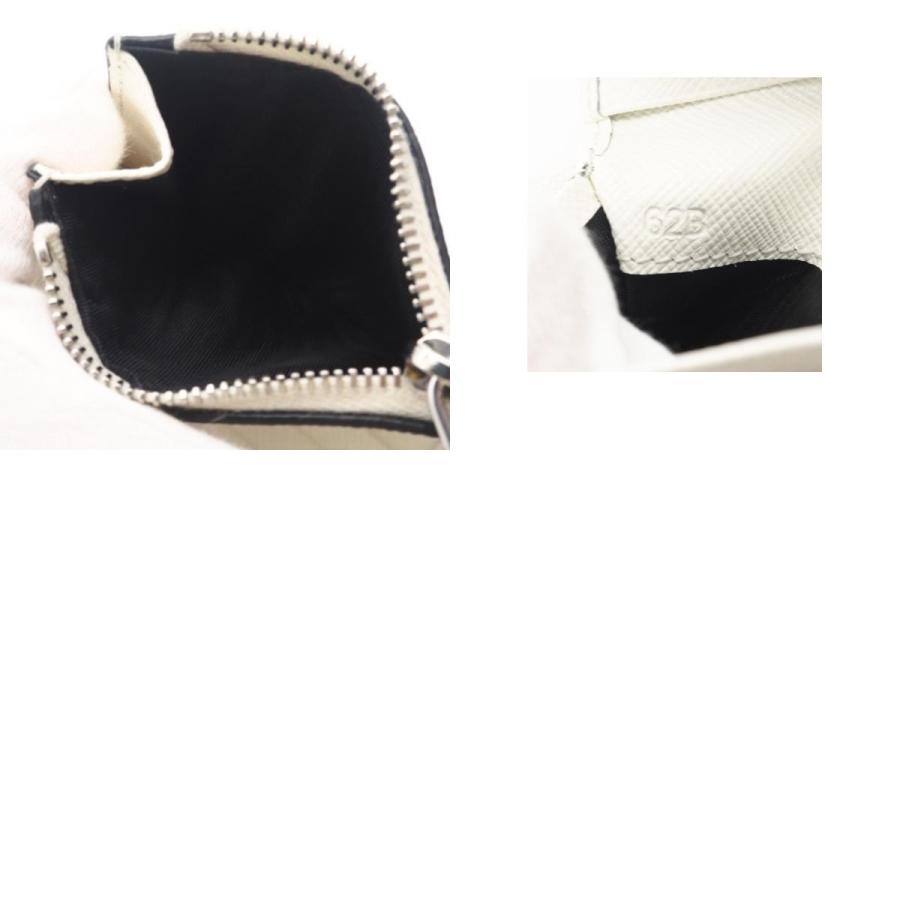 ★3日以内返品可★ 美品 PRADA プラダ サフィアーノ トライアングル 財布 2ML049 二つ折り財布 ホワイト | PRADA | 09