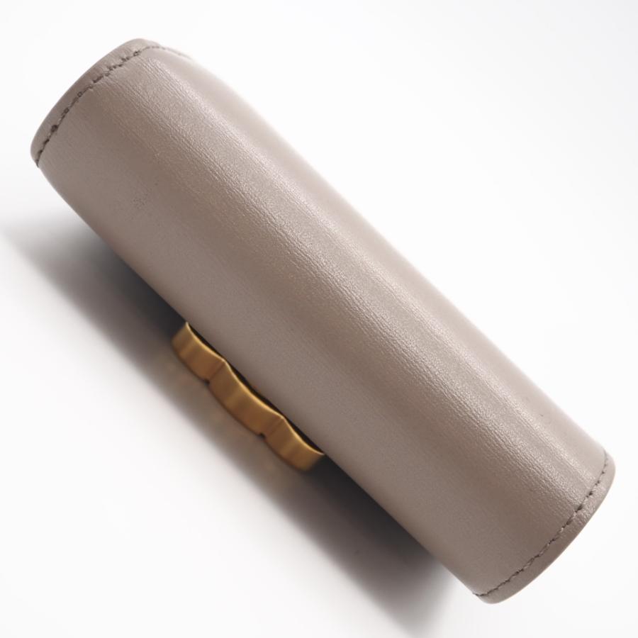 ★3日以内返品可★ 美品 CELINE セリーヌ シャイニーカーフスキン スモール フラップウォレット トリオンフ ぺプル | CELINE | 04