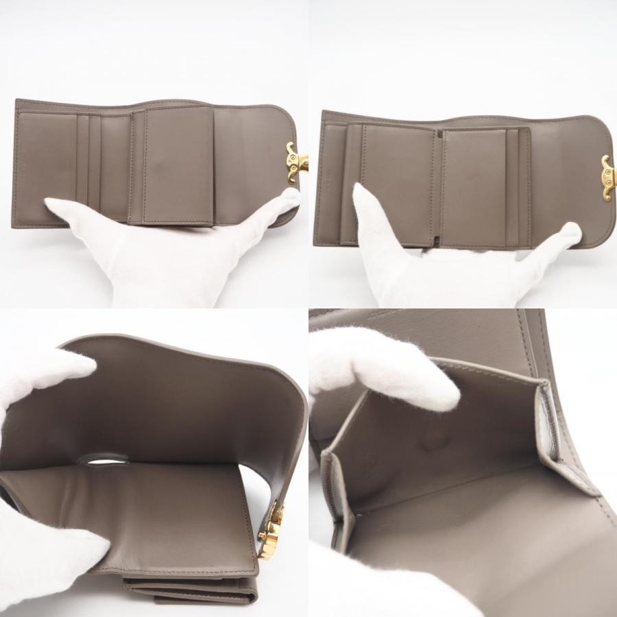 ★3日以内返品可★ 美品 CELINE セリーヌ シャイニーカーフスキン スモール フラップウォレット トリオンフ ぺプル | CELINE | 08
