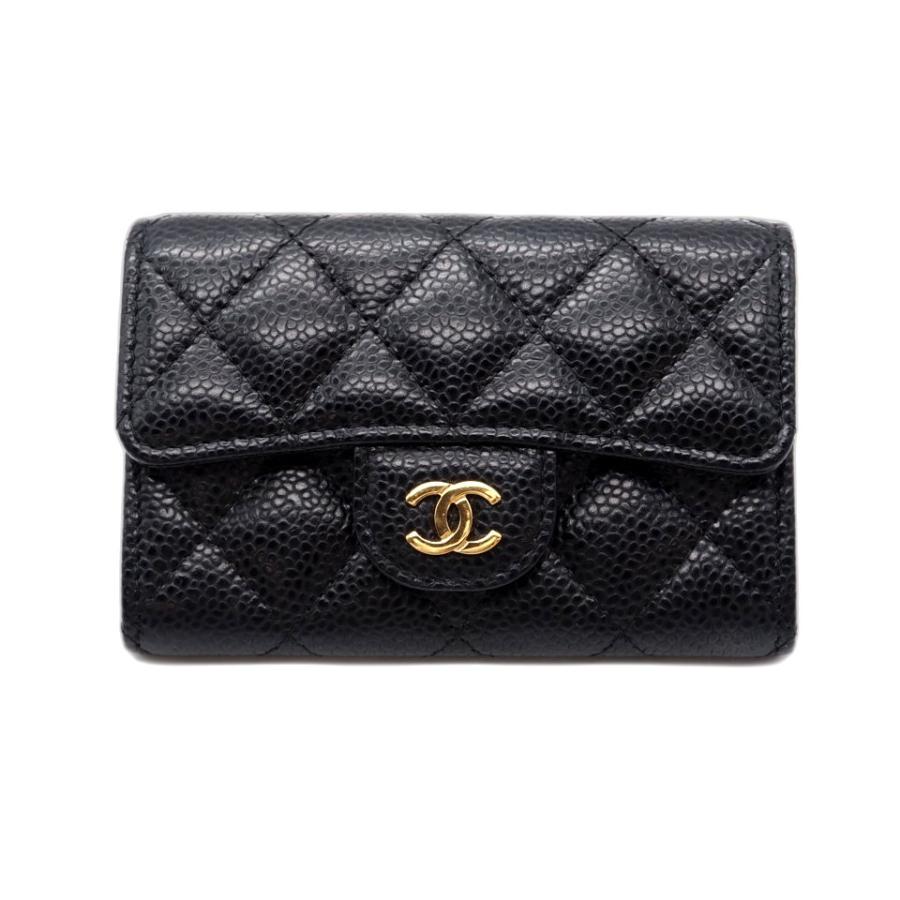 ★3日以内返品可★ 美品 CHANEL シャネル キャビアスキン クラシック フラップ カード ケース A80799 | CHANEL | 01