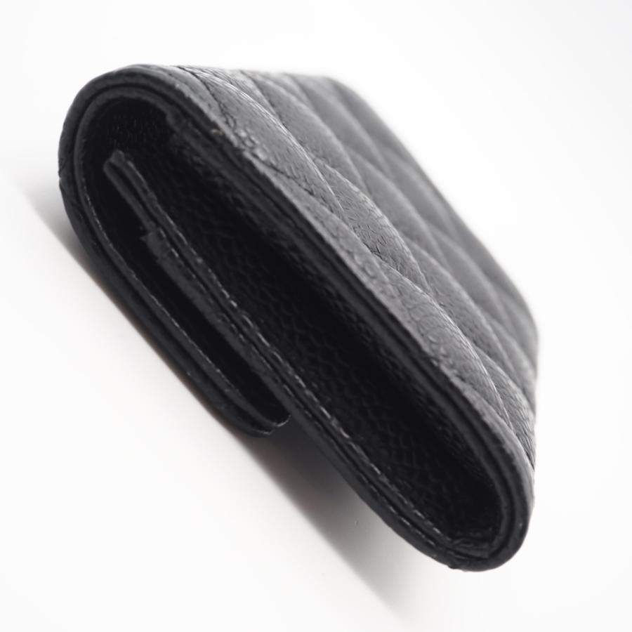 ★3日以内返品可★ 美品 CHANEL シャネル キャビアスキン クラシック フラップ カード ケース A80799 | CHANEL | 04