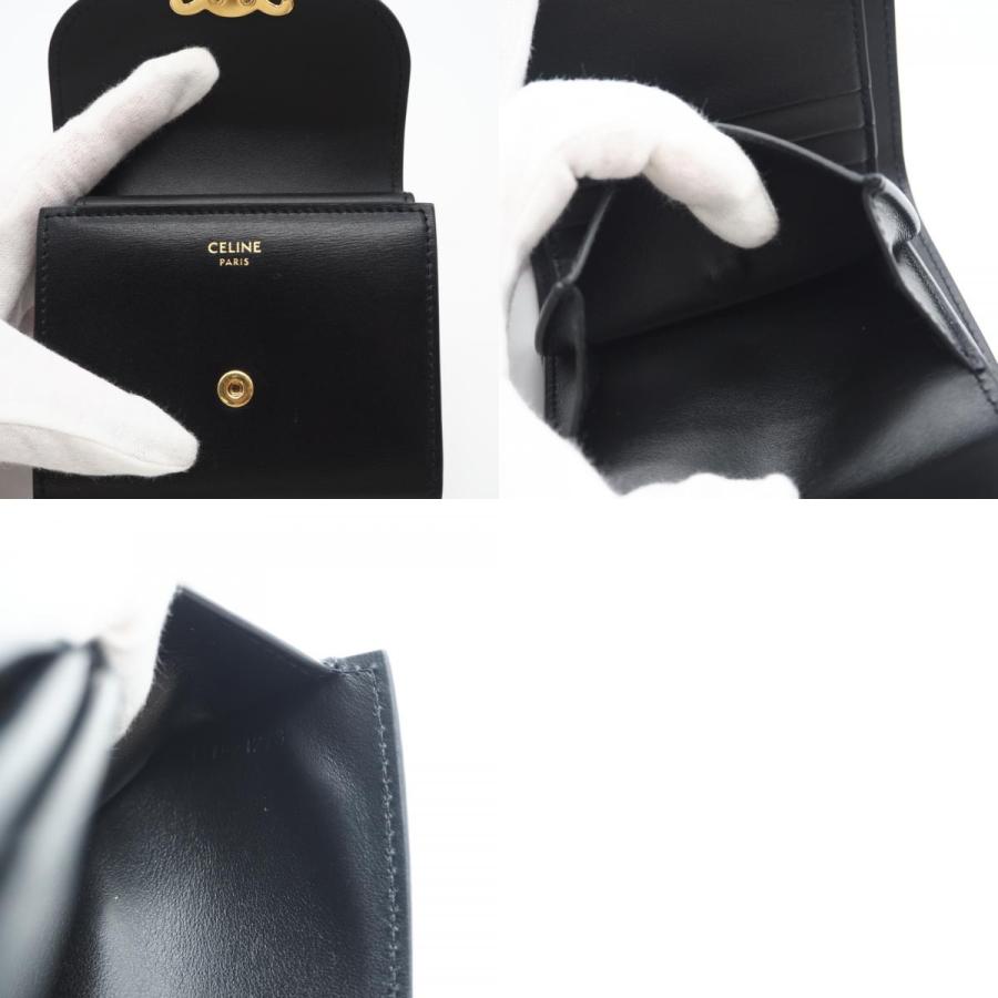 ★3日以内返品可★ 美品 CELINE セリーヌ トリオンフ スモール フラップウォレット トリオンフ 10D783DPV | CELINE | 09