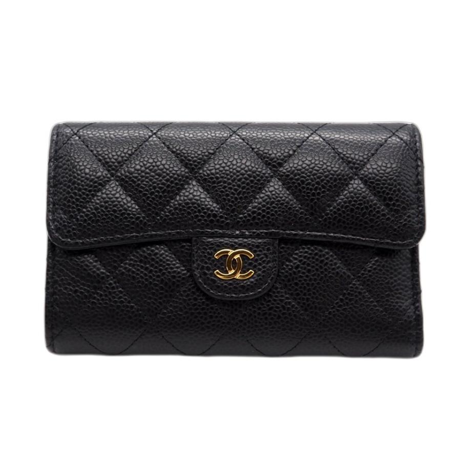 ★3日以内返品可★ 美品 CHANEL シャネル キャビアスキン マトラッセ コンパクトウォレット AP0232 三つ折り財布 | CHANEL | 01