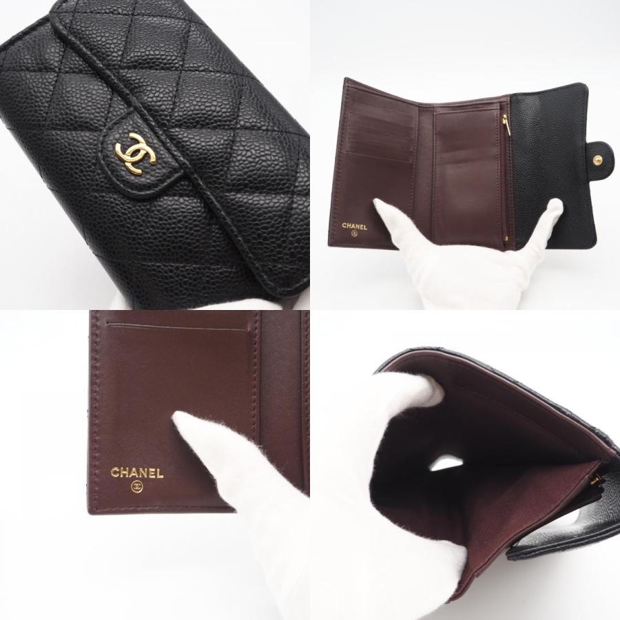 ★3日以内返品可★ 美品 CHANEL シャネル キャビアスキン マトラッセ コンパクトウォレット AP0232 三つ折り財布 | CHANEL | 08