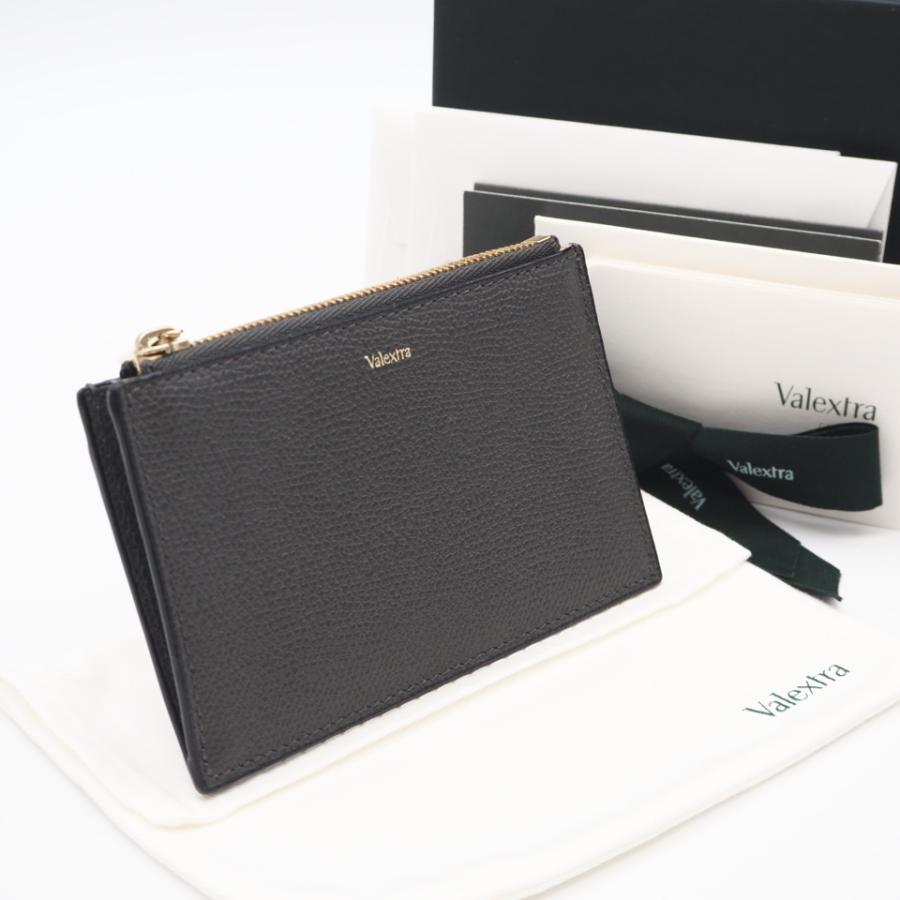 ★3日以内返品可★ 未使用 Valextra ヴァレクストラ ミルプンテカーフレザー ジッパー付きカードホルダー 3CC | Valextra