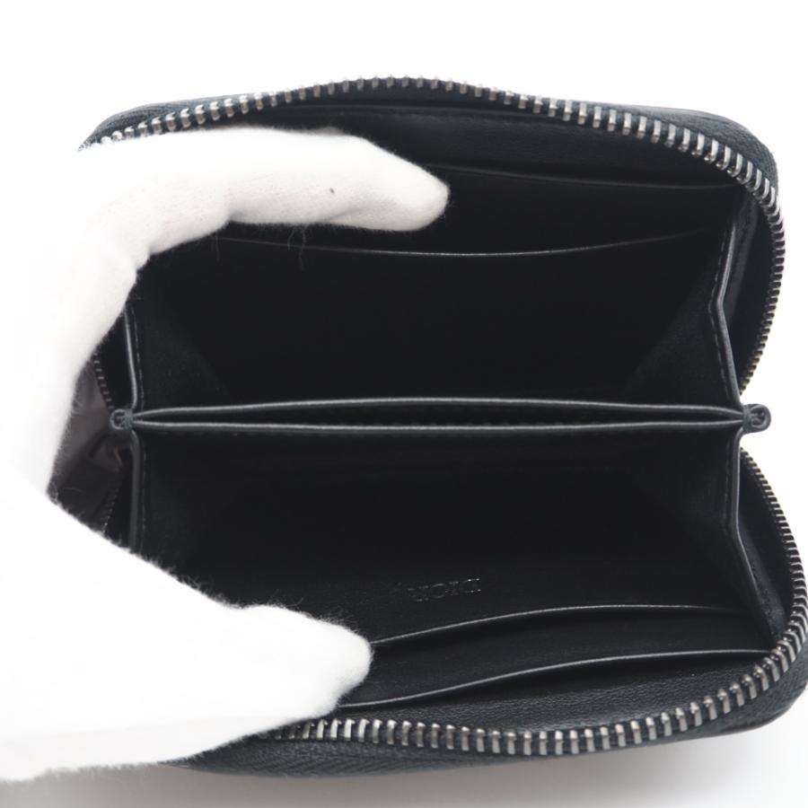 ★3日以内返品可★ 美品 Dior ディオール CDダイヤモンド レザー コインケース - コインケース ブラック グレー |  | 07