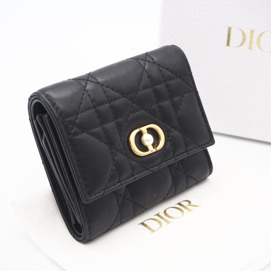 Dior Jolie Hibiscus ウォレット 財布 ブラック ☆3日以内返品可☆ 美品 Dior ディオール ラムスキン Jolie Hibiscus