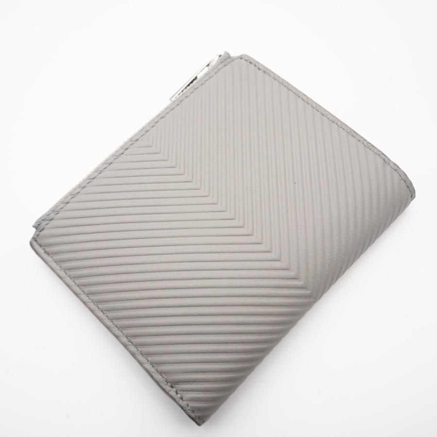 ★3日以内返品可★ 美品 LOEWE ロエベ テクスチャードクラシックカーフ スリム コンパクト ウォレット シェルグレー | LOEWE | 02