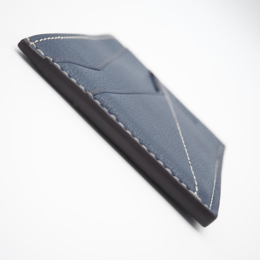 ★3日以内返品可★ 美品 LOEWE ロエベ スムースカーフ パズル プレーン カードホルダー - カードケース ネイビー | LOEWE | 06