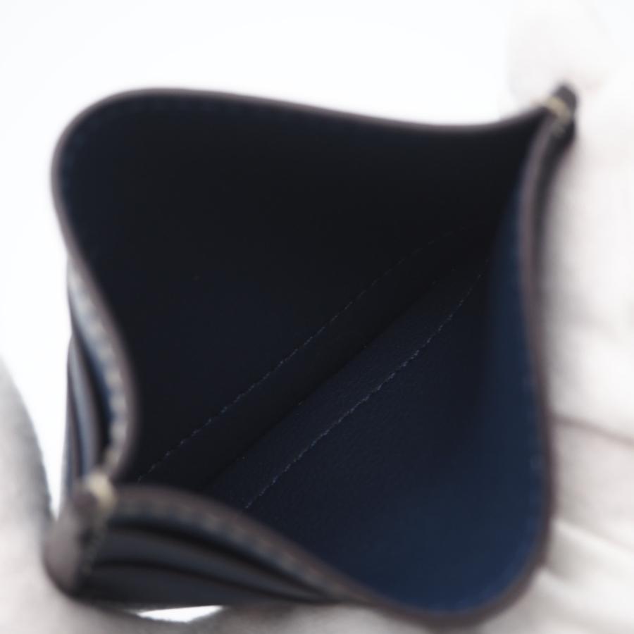 ★3日以内返品可★ 美品 LOEWE ロエベ スムースカーフ パズル プレーン カードホルダー - カードケース ネイビー | LOEWE | 08
