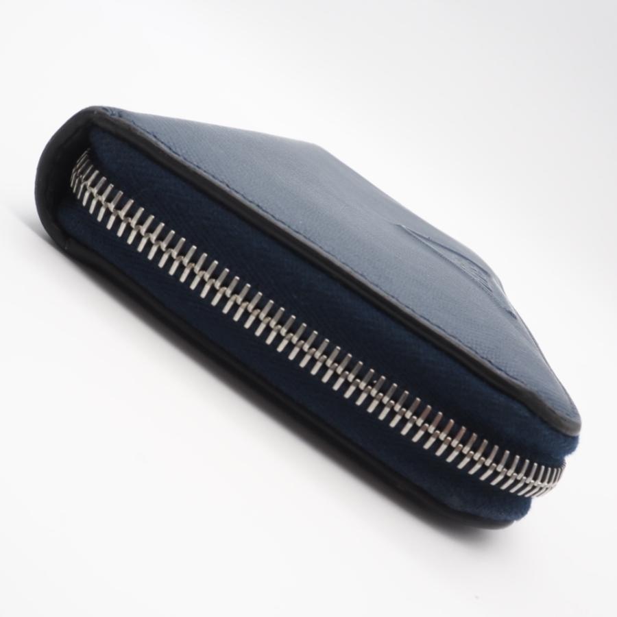 ★3日以内返品可★  PRADA プラダ サフィアーノ レザー ラウンドジップウォレット ネイビー 2ML317 長財布 ブルー | PRADA | 06