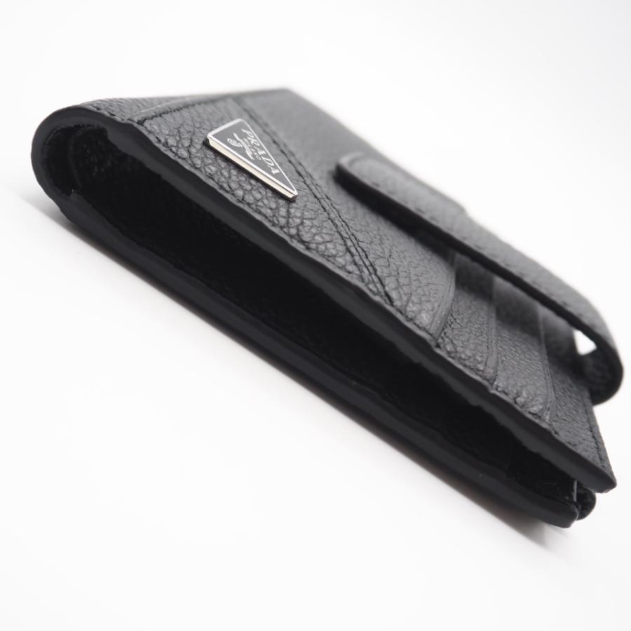 ★3日以内返品可★ 美品 PRADA プラダ ヴィッテロ マイクログレイン トライアングル コンパクトウォレット 2MC066 | PRADA | 06