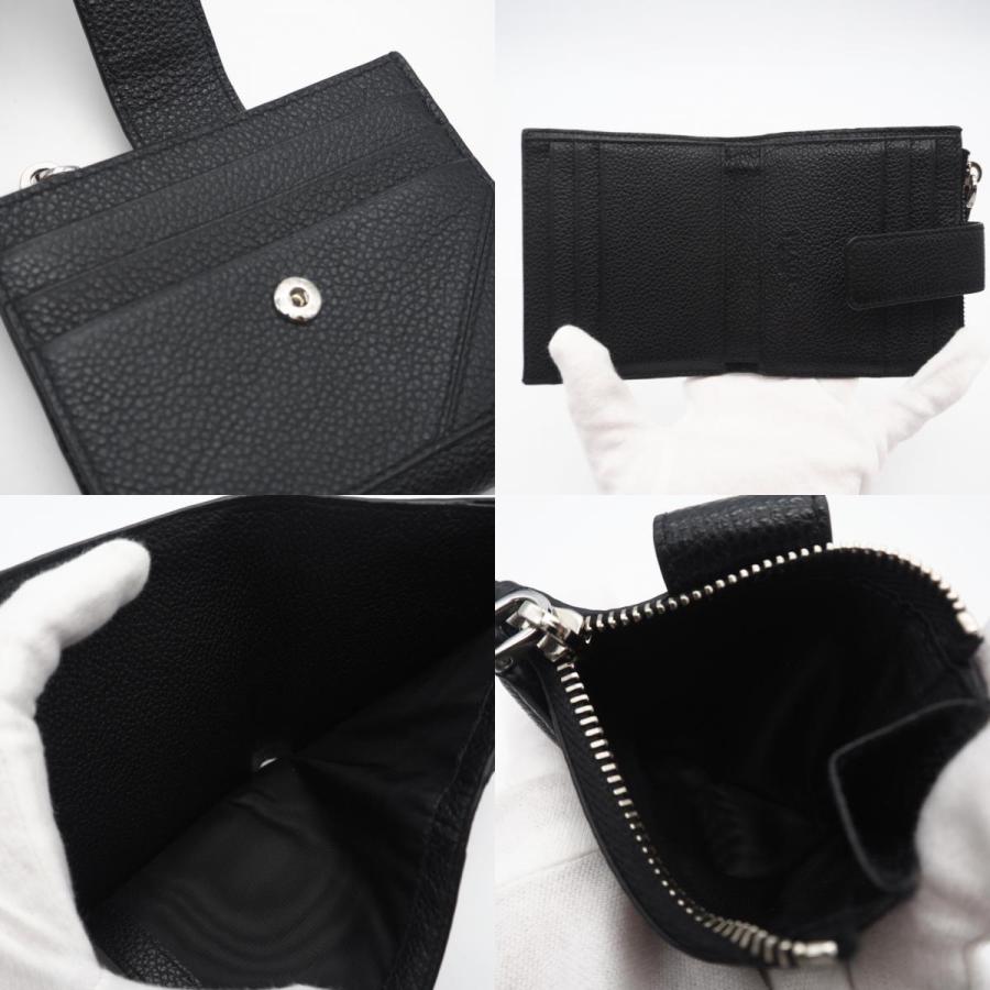 ★3日以内返品可★ 美品 PRADA プラダ ヴィッテロ マイクログレイン トライアングル コンパクトウォレット 2MC066 | PRADA | 08