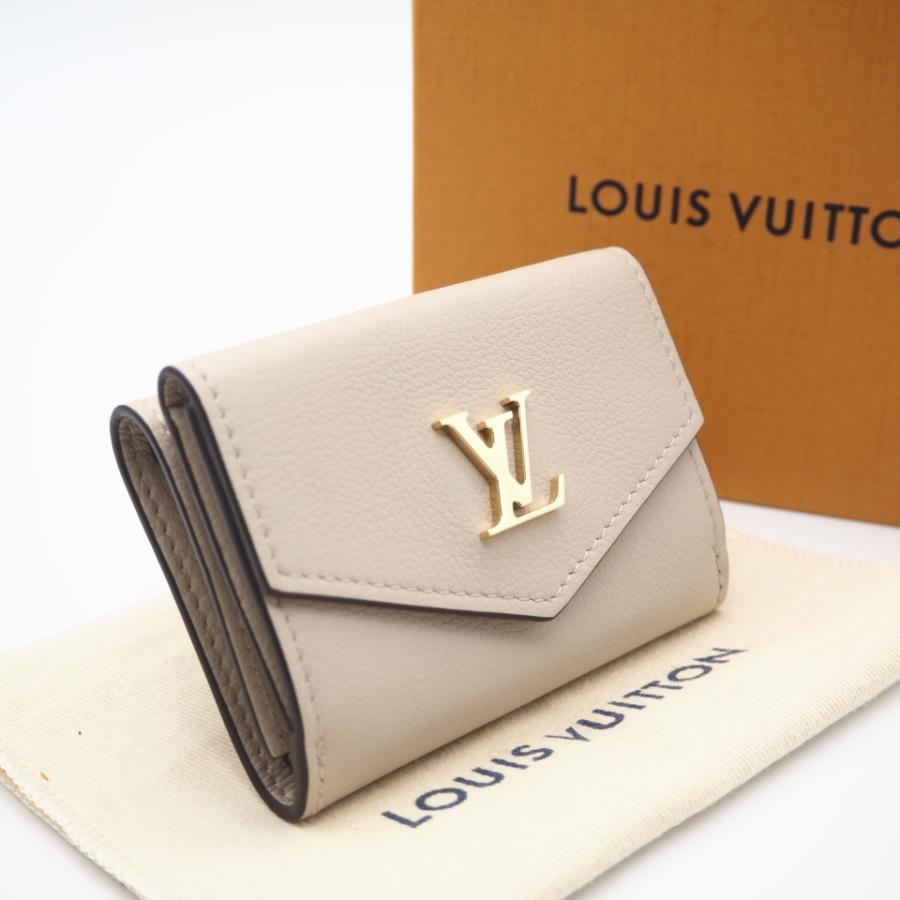 ★3日以内返品可★ 極美品 LOUIS VUITTON ルイ・ヴィトン カーフレザー ポルトフォイユ ロックミニ グレージュ | LOUIS VUITTON