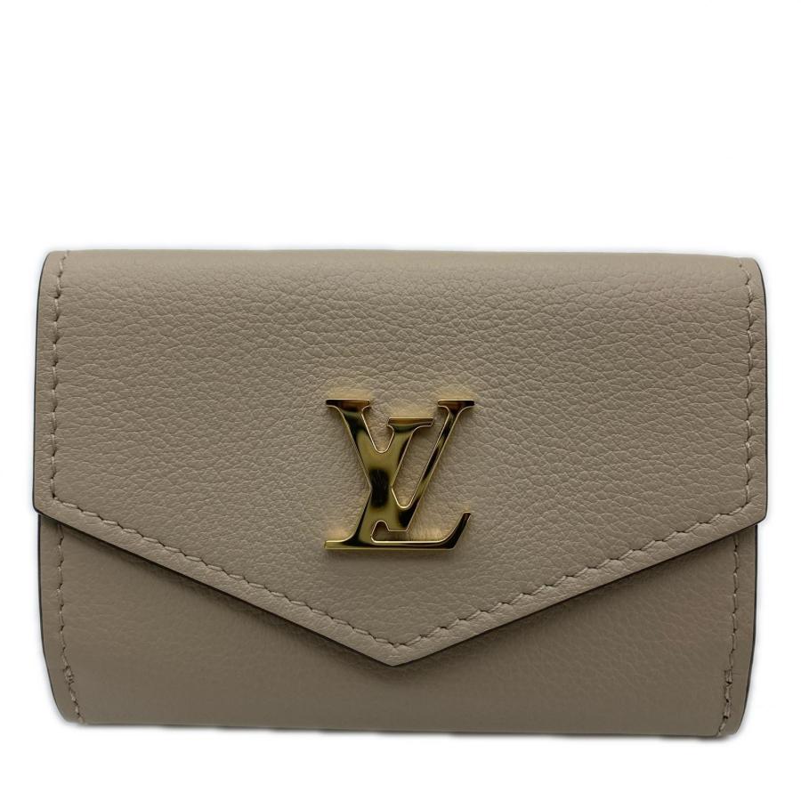 ★3日以内返品可★ 極美品 LOUIS VUITTON ルイ・ヴィトン カーフレザー ポルトフォイユ ロックミニ グレージュ | LOUIS VUITTON | 01