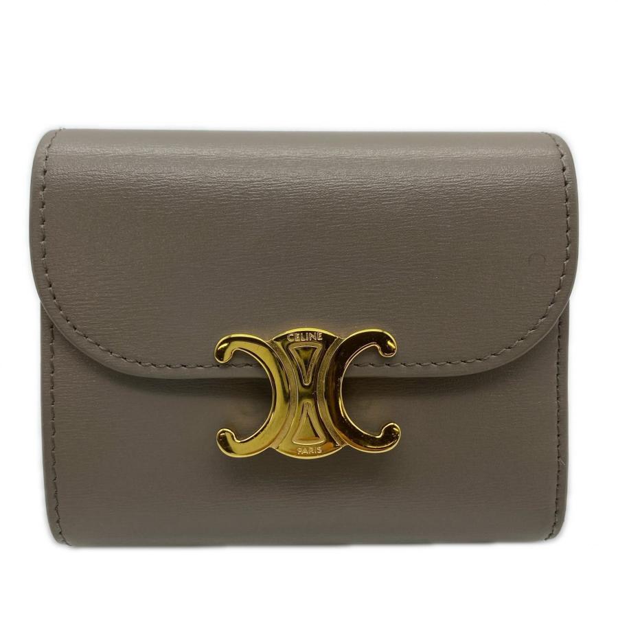 ★3日以内返品可★ 美品 CELINE セリーヌ シャイニーカーフスキン スモール フラップウォレット トリオンフ | CELINE | 01
