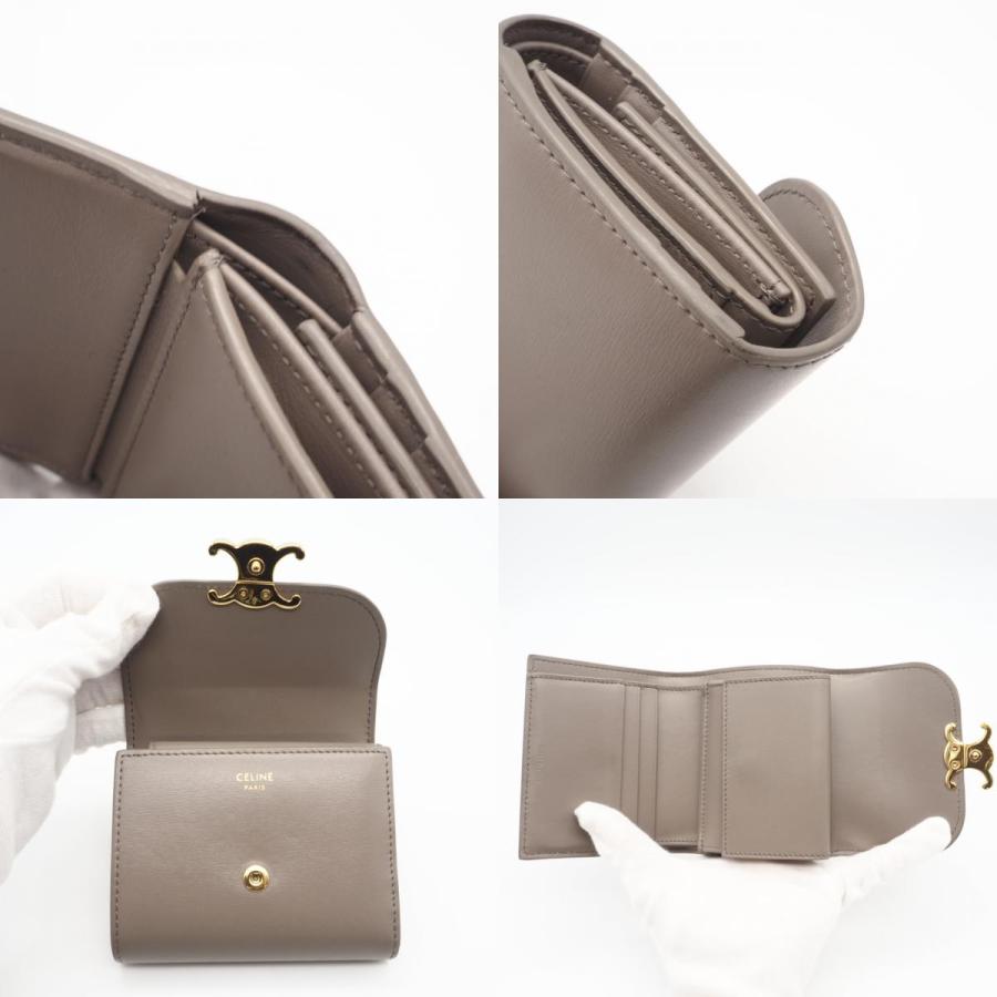★3日以内返品可★ 美品 CELINE セリーヌ シャイニーカーフスキン スモール フラップウォレット トリオンフ | CELINE | 07