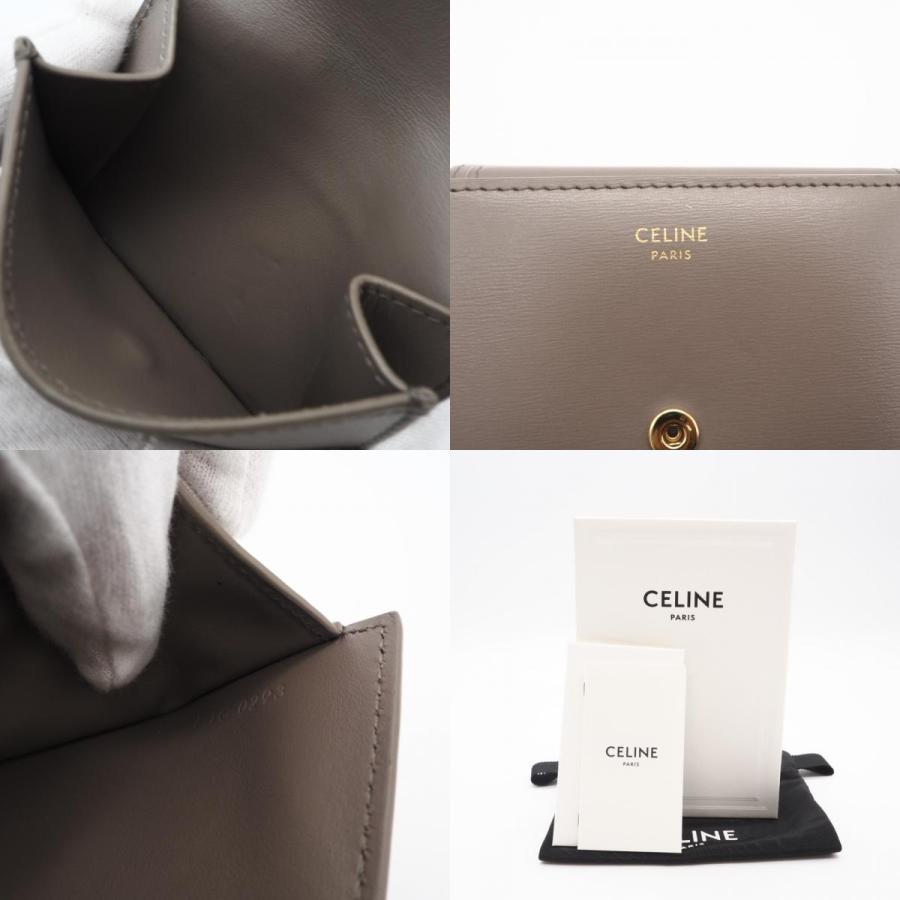 ★3日以内返品可★ 美品 CELINE セリーヌ シャイニーカーフスキン スモール フラップウォレット トリオンフ | CELINE | 09
