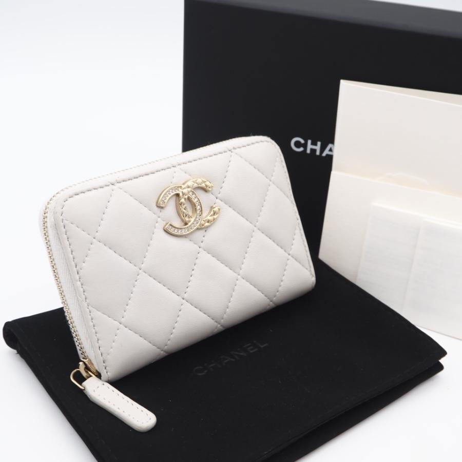 ★3日以内返品可★ 極美品 CHANEL シャネル マトラッセ コインパース AP4341 コインケース グレー ラムスキン | CHANEL