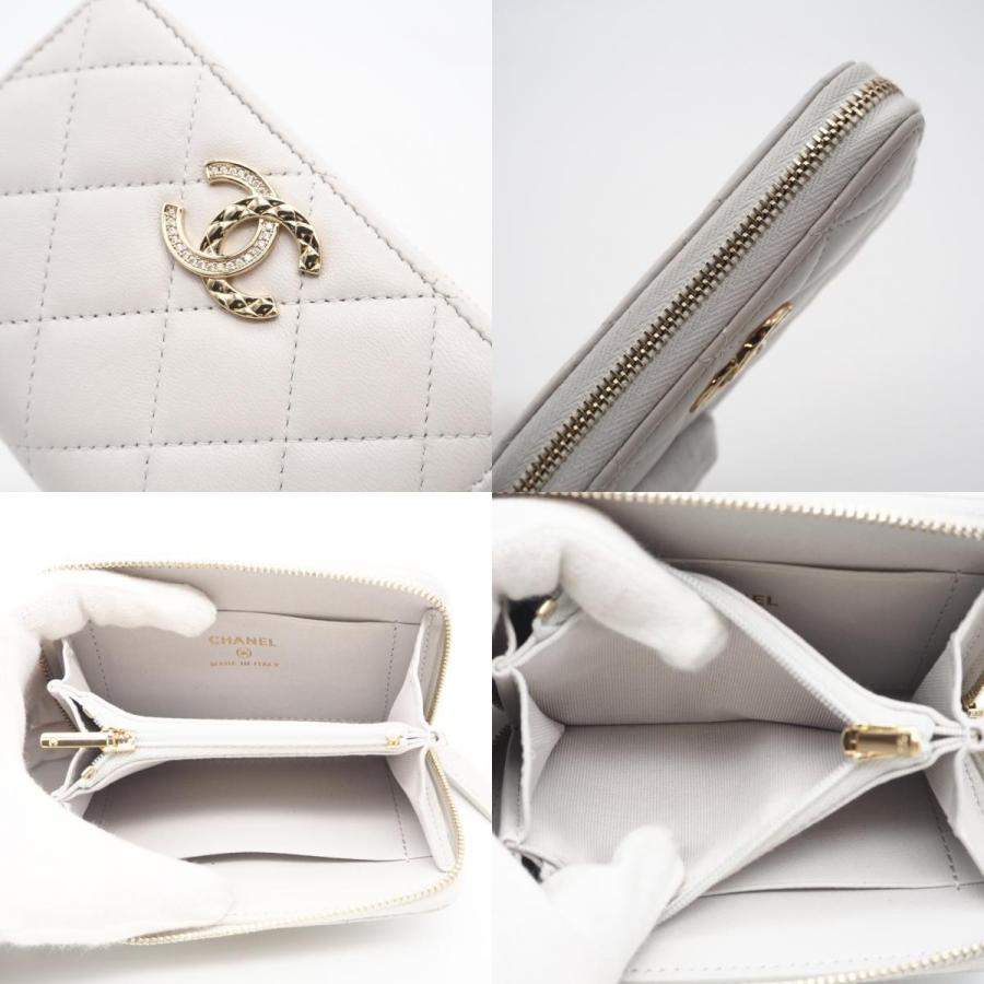 ★3日以内返品可★ 極美品 CHANEL シャネル マトラッセ コインパース AP4341 コインケース グレー ラムスキン | CHANEL | 08